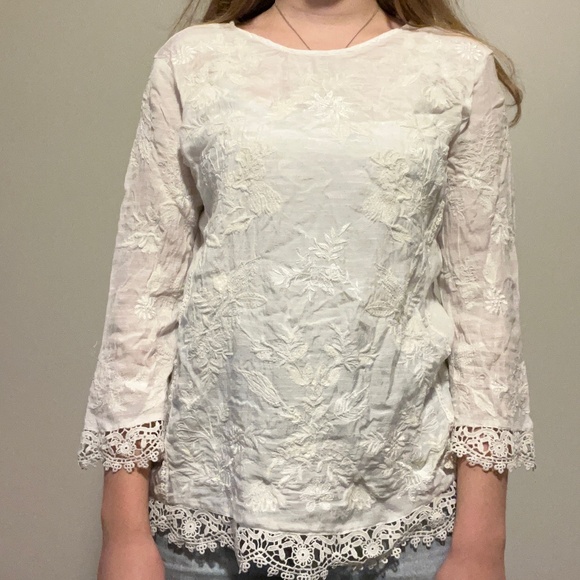 Zara - Floral Blouse, Hip length: Women's Size M - Picture 1 of 7